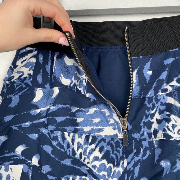 Alfani Women's Size 6‎ Blue Abstract Pattern Tiered Pencil Elastic Waist Skirt - Picture 5 of 7